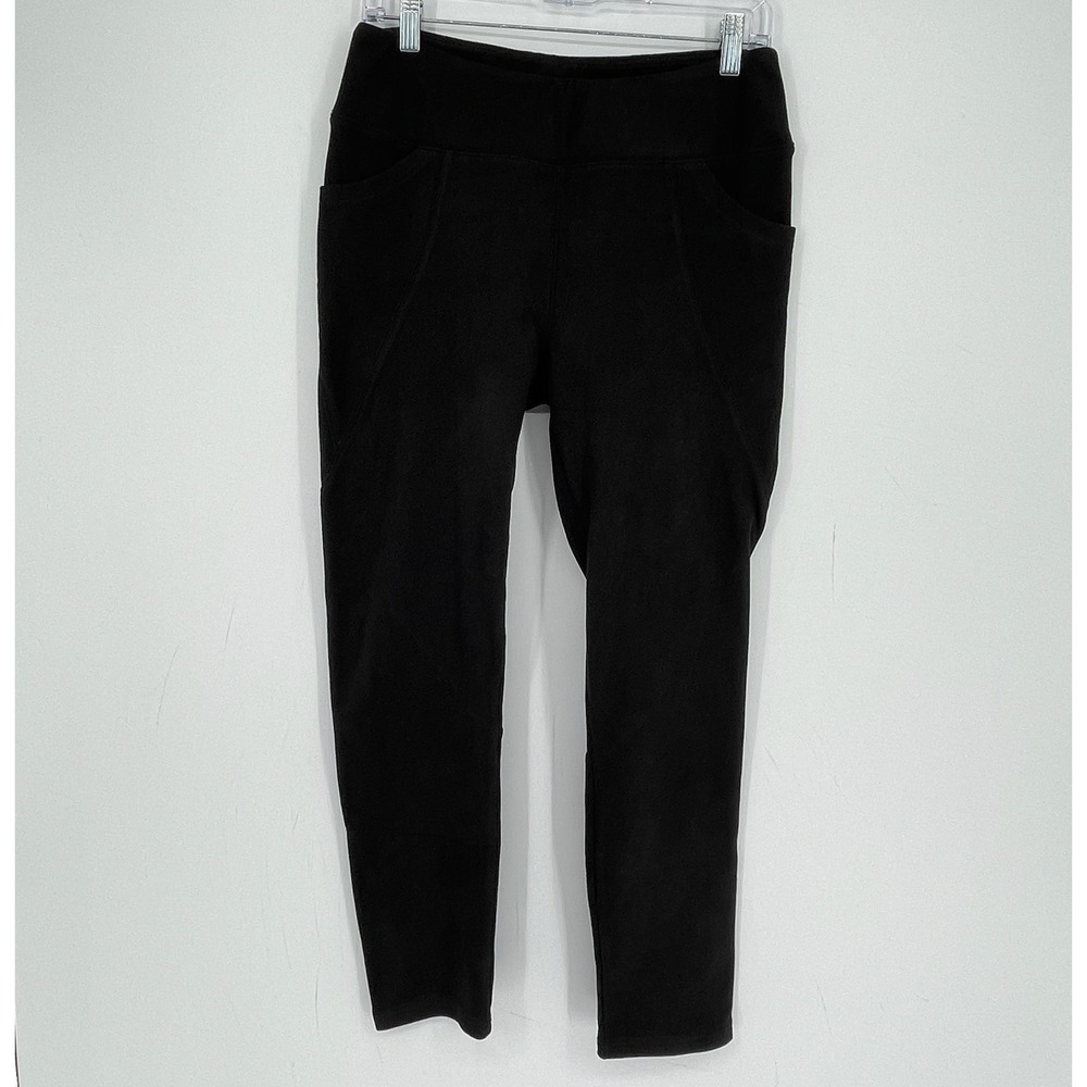 White Birch Women's Black Faux Suede Pockets Pull On Skinny Leggings Size XL